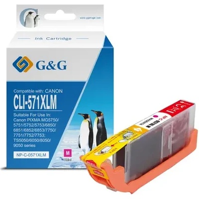 Compatible ГЛАВА ЗА CANON PIXMA MG 5750/5751/5752/5753/6850/6851/6852/6853/7750/7751/7752/7753 - HIGH CAPACITY - Magenta - BS0333C - /571/ - CLI-571XLM (CL (200CANCLI571MXL)
