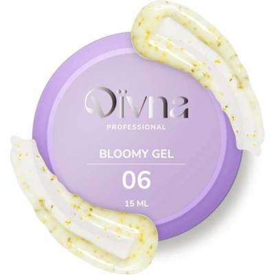 Divna Bloomy stavební gel s kvítky na nehty 06 15ml