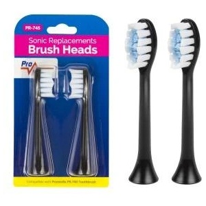 ProMedix tip Set of spare toothbrushes for PR-740, 2 pcs black (PR-745 B)