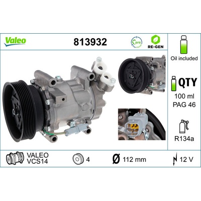 Kompresor klimatizace VALEO 813932