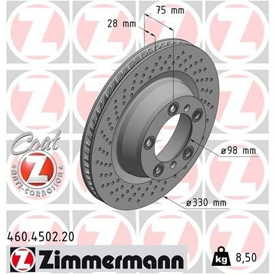Brzdový kotúč ZIMMERMANN 460.4502.20 (460450220)