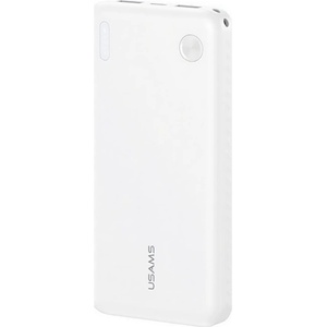 USAMS PB83 аварийно зарядно устройство с 2 USB + Type-C, 10000mAh, PD бързо зареждане, БЯЛО 10KCD25302 (10KCD25302)