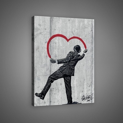 Postershop Obraz na plátně: Srdce (graffiti) - 75x100 cm