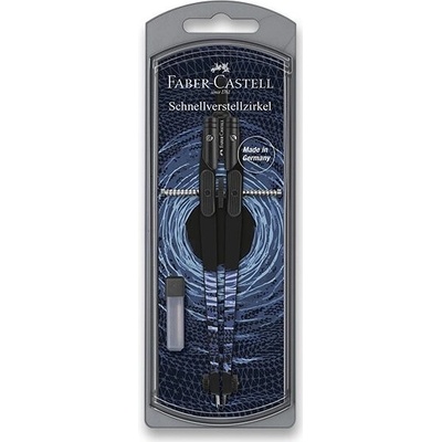 Faber-Castell Grip Quick Set Compass Trend Shiny Twist 744540 kružítko tm. modrá – Sleviste.cz