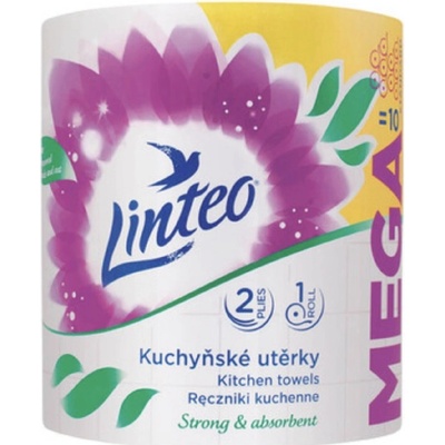 Linteo Mega kuchynské utierky dvojvrstvové, zo 100% celulózy 100 m 1 kus