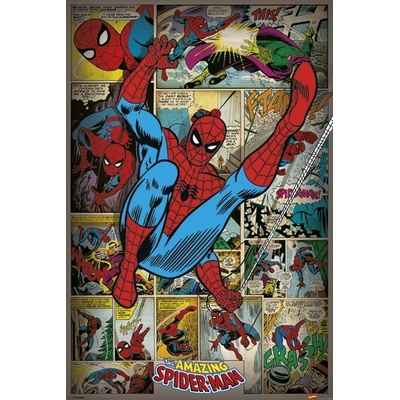 Plakát, Obraz - MARVEL COMICS - spider man ret, 61 × 91.5 cm – Zboží Dáma