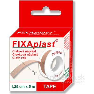 FIXAplast Cievková náplasť textilná 1,25 cm x 5 m