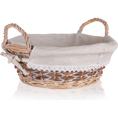 Košík DUO kulatý s uchy 30x11cm proutěný