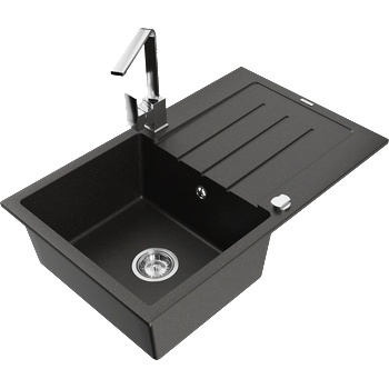 Mexen Bruno гранитна кухненска мивка с 1 отделение с отцедник и кухненски (6513-75-670300-00)
