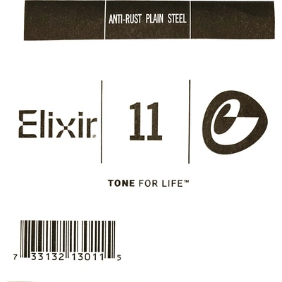 Elixir 011 Anti Rust Plain Steel Guitar String 13011