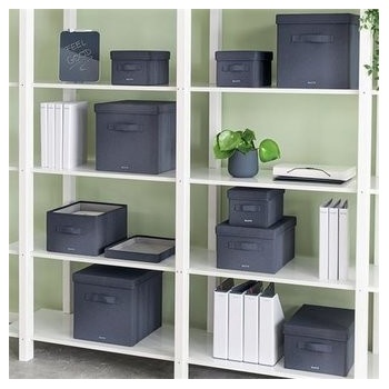 Leitz úložný box s vekom 33 x 38 x 32.5 cm tmavosivé