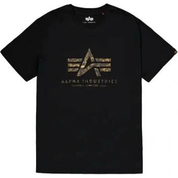 Alpha Industries Basic Big Logo Effect Print černé