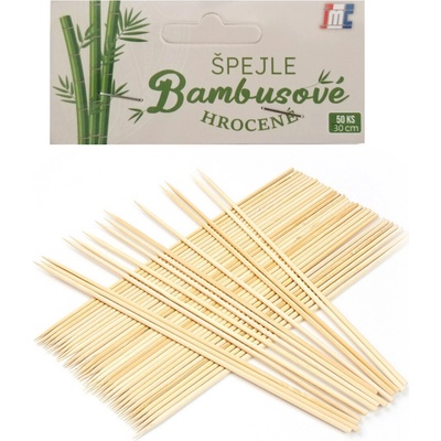 Špajle 0,3 x 30 cm bambus hrotené 50 ks