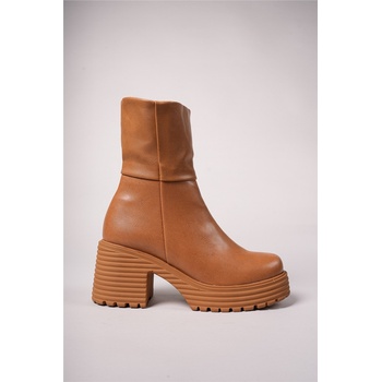 Riccon Дамски боти на платформа 0012230 - Таба #404351 (404351_Кафяво)