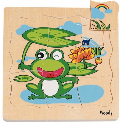 Woodyland Многослоен пъзел " Развитие на жабката" (90078)