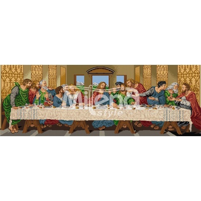 Milena Style Тайната вечеря - Печатана Aida 14 ct с конци Ariadna