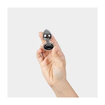Secret Play Metal Plug Black S - Compact Anatomic Model, Diamond Base