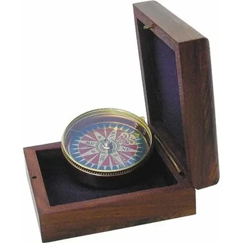 Image 1 of SEA CLUB Компас в дървена кутия, мед/месинг (sc1137)