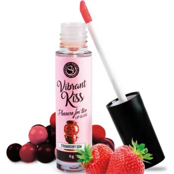 Image 1 of Гланц за устни, вибриращи целувки, ягодова дъвка - Secret Play Lip Gloss 6ml (D-218077)