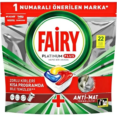 Fairy Platinum Plus All in One таблетки за съдомиялна 22 бр