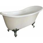 Inter Ceramic Свободностояща вана ретро Inter Ceramic акрил бежово-бяла 162.5x69.5 см (1784 BEIGE)