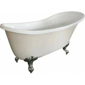 Inter Ceramic Свободностояща вана ретро Inter Ceramic акрил бежово-бяла 162.5x69.5 см (1784 BEIGE)