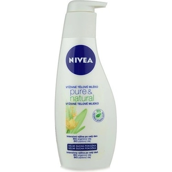Nivea Pure & Natural výživné telové mlieko pre veľmi suchú pokožku 400 ml