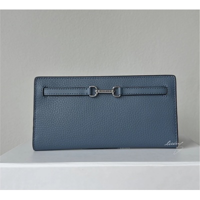 Michael Kors dámská peněženka Carson large snap wallet modrá denim