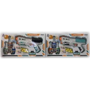 Armtoys ДЕТСКИ ПИСТОЛЕТ БЯЛ С КЕГЛИ И ТОПЧЕТА В КУТИЯ