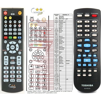 GENERAL TOSHIBA SE-R0335 - съвместимо дистанционно управление на марката General (SE-R0335)