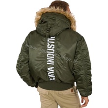 Alpha Industries 45P Hooded Custom zimná bunda dark green zelená