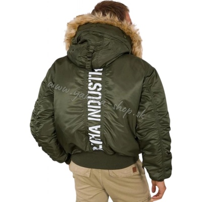 Alpha Industries 45P Hooded Custom zimná bunda dark green zelená