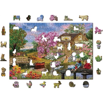 WOODEN CITY Dřevěné Chata na jaře 2v1 EKO 505 dielov