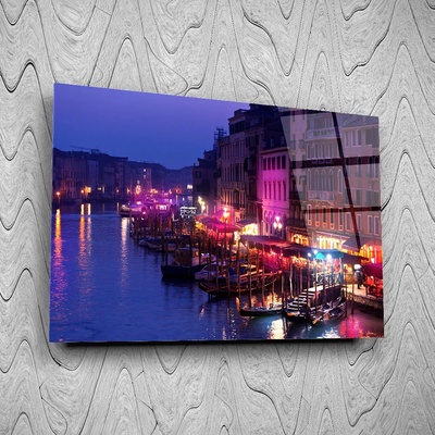 Art gift Стъклено АРТ пано - Лилава река