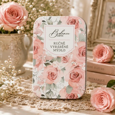 Bohemia Gifts Růže toaletní mýdlo v plechové krabičce 80 g
