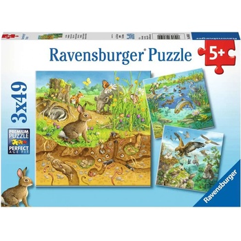 Ravensburger - Puzzle Animals in their Habitats - 40 - 99 piese