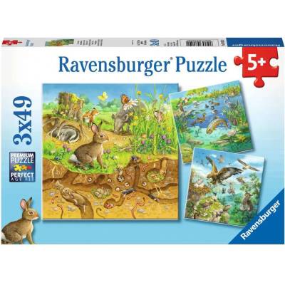 Ravensburger - Puzzle Animals in their Habitats - 40 - 99 piese