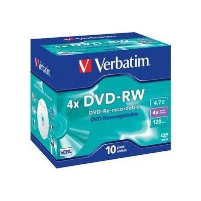 Verbatim DVD-RW 4,7GB 4x, jewel, 5ks (43285)