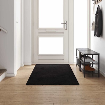 vidaXL Килим пътека Черно 100 x 300 cm 100% Полипропиленов Тапициран (42011414)