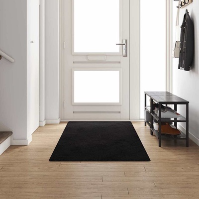 vidaXL Килим пътека Черно 100 x 300 cm 100% Полипропиленов Тапициран (42011414)