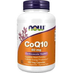 NOW NOW CoQ10 60mg, 180 Veg Capsules - fitnesdobavki - 62,41 лв
