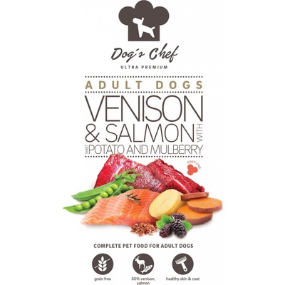 Dog's Chef Venison & Salmon With Sweet Potato & Mulberry 3 x 12 kg
