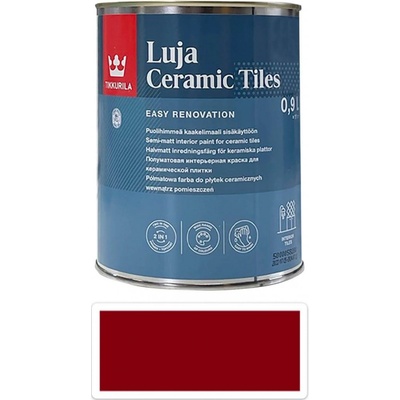 TIKKURILA Luja Ceramic Tiles 0,9 l Purpurovo červená