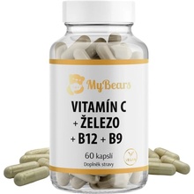 Vitamín C + Železo + B12 + B9 kyselina listová 60 kapslí