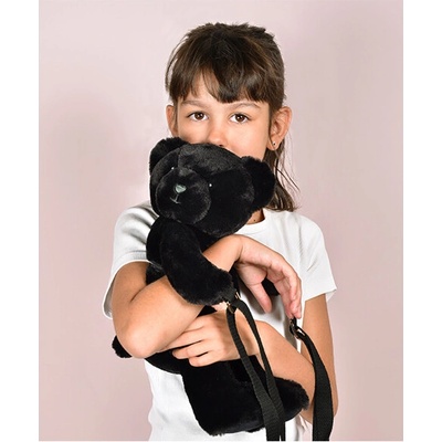 Doudou Plyšová taška přes rameno Medvídek černý 30 cm