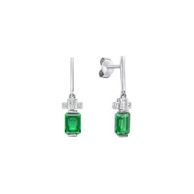 Diamonfire Luxusné strieborné náušnice E6408
