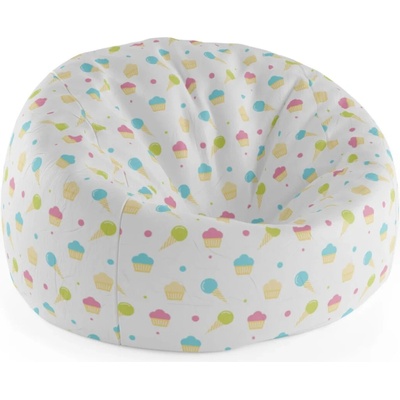 Sablio sedací vak Cocoon Zmrzlinky s muffiny 75 x 45 x 35 cm