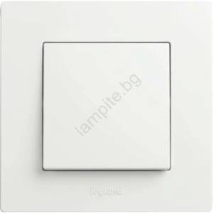 Legrand - Едноклавишен ключ № 1/0 с бяла рамка NILOE STEP (LR0057A)