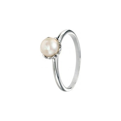Elements silver Perlový strieborný prsteň R3446W