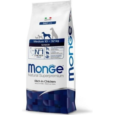 Monge Dog Medium Senior Kurča ryža 12 kg